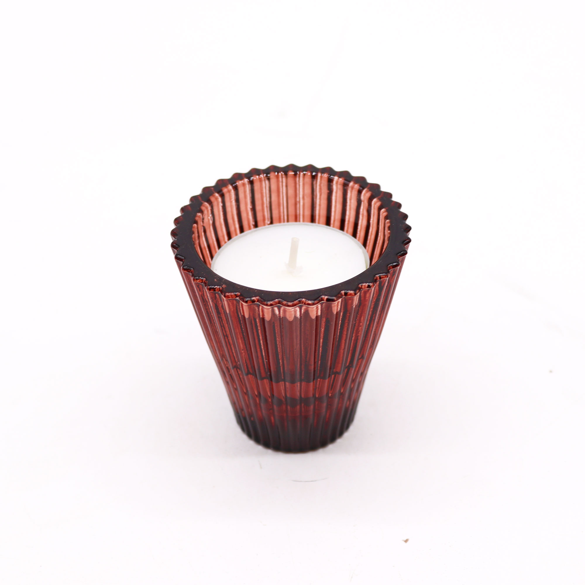 Flip Dinner Candle / Tealight Holder - Vampire Red